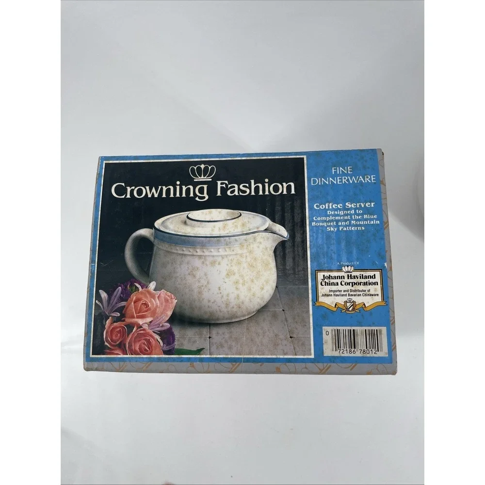Crowning Fashion Coffee Server Johann Haviland Ceramic Works with Vtg Drip Maker